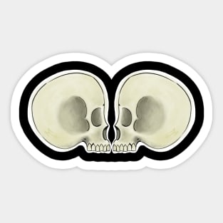 Two Skulls are better than one Sticker